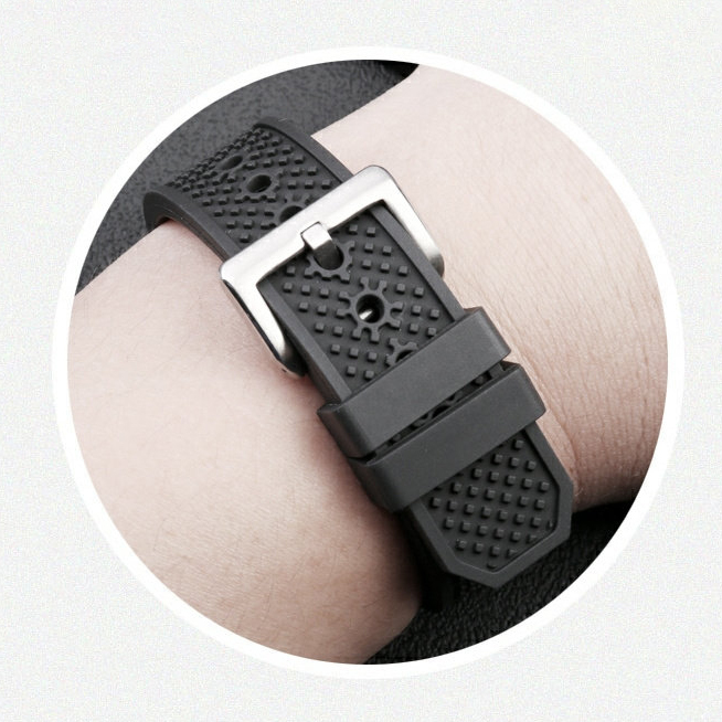 Replacement FKM Rubber Watch Strap for Cartier Calibre W7100055/WGCA0010 – 23mm