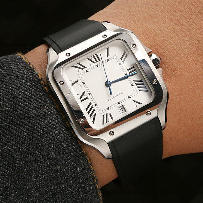 Replacement FKM Rubber Strap for Cartier Santos WSSA0018 – QuickSwitch  21mm