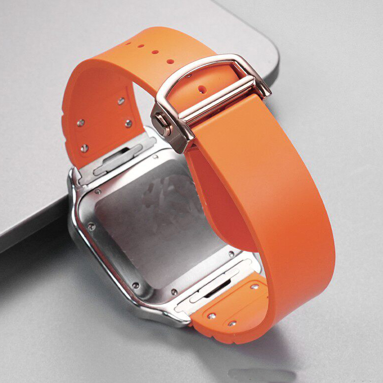 Replacement FKM Rubber Strap for Cartier Santos WSSA0009 – QuickSwitch System