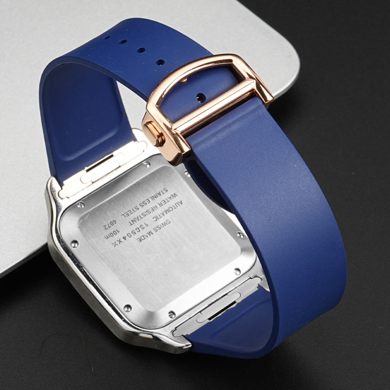 Replacement FKM Rubber Strap for Cartier Santos WSSA0009/WSSA0018 – QuickSwitch System