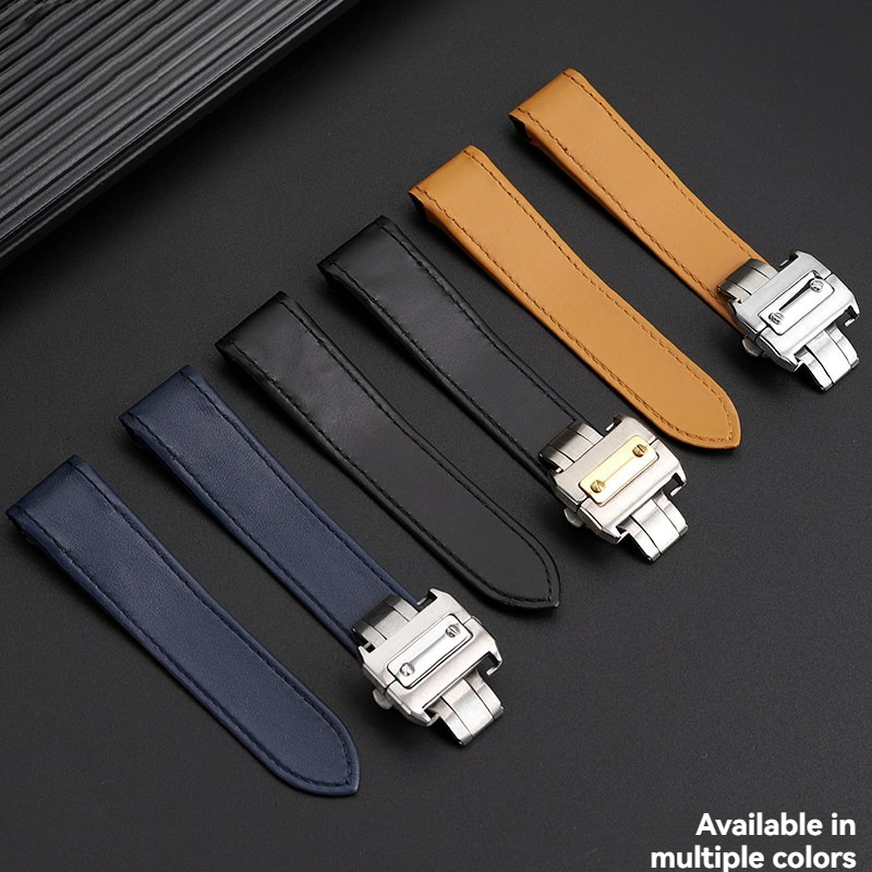 Replacement Genuine Leather Strap for Cartier Santos 100 – 20/23mm Business Casual Band
