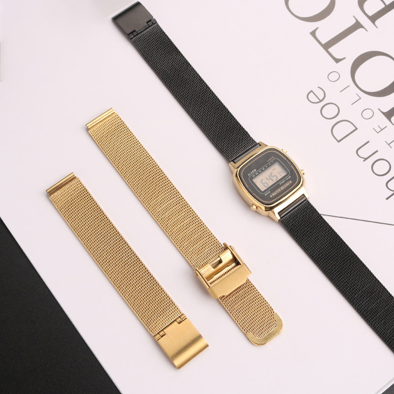 Replacement 18mm Mesh Watch Band for Casio A158/A168/F91W