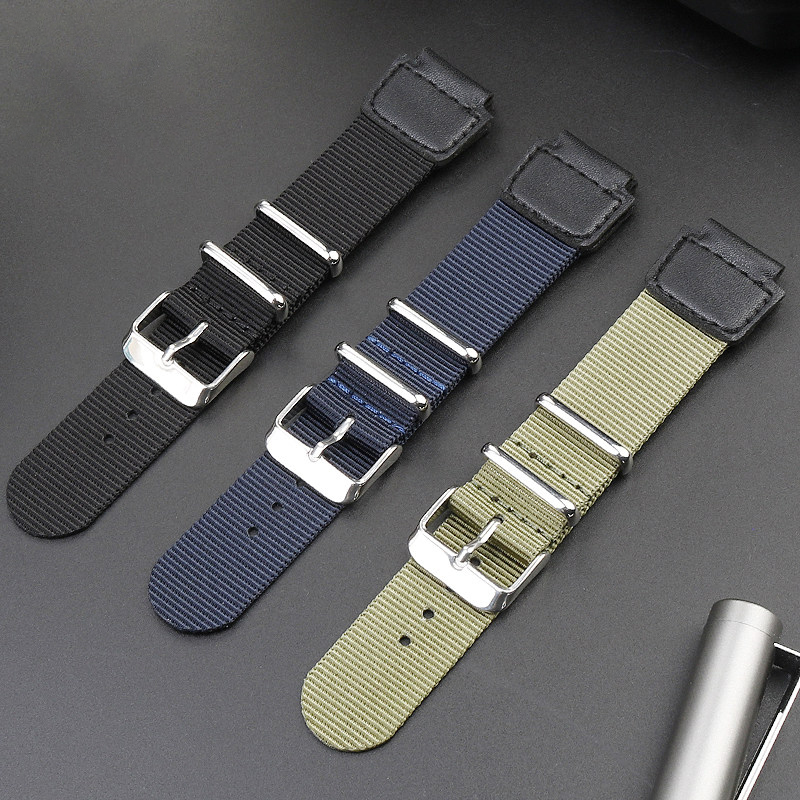 Replacement 18mm Nylon Watch Strap for Casio AE-1200WHB