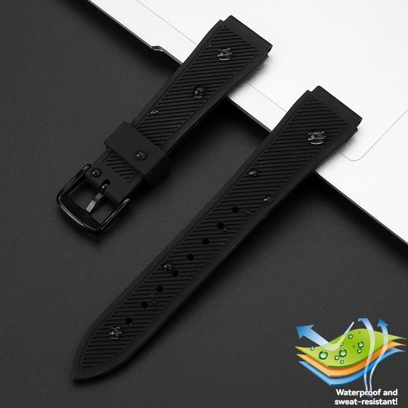 Replacement 18mm Soft Silicone Watch Strap for Casio AE1200/AE1300/W-218H