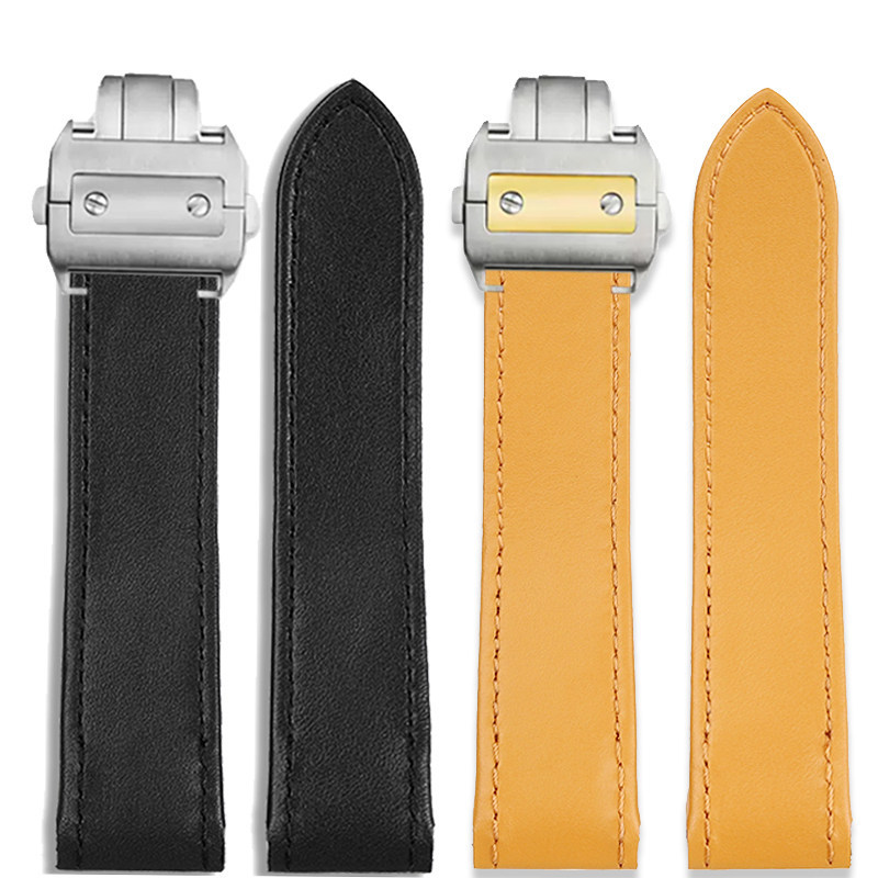 Replacement Genuine Leather Strap for Cartier Santos 100 – 20/23mm Business Casual Band
