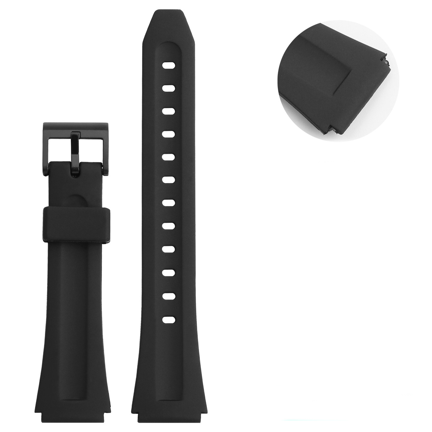 Replacement 18mm Silicone Watch Strap for Casio A158/A168/AE1200/W-218/F91