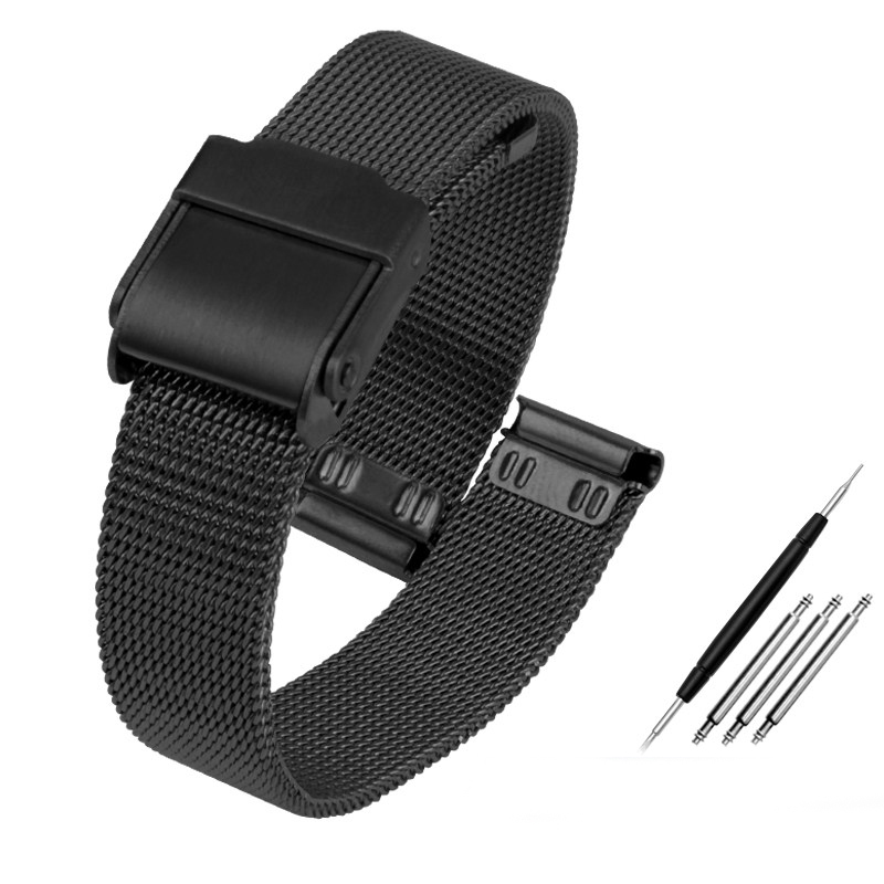 Replacement 18mm Mesh Watch Band for Casio A158/A168/F91W