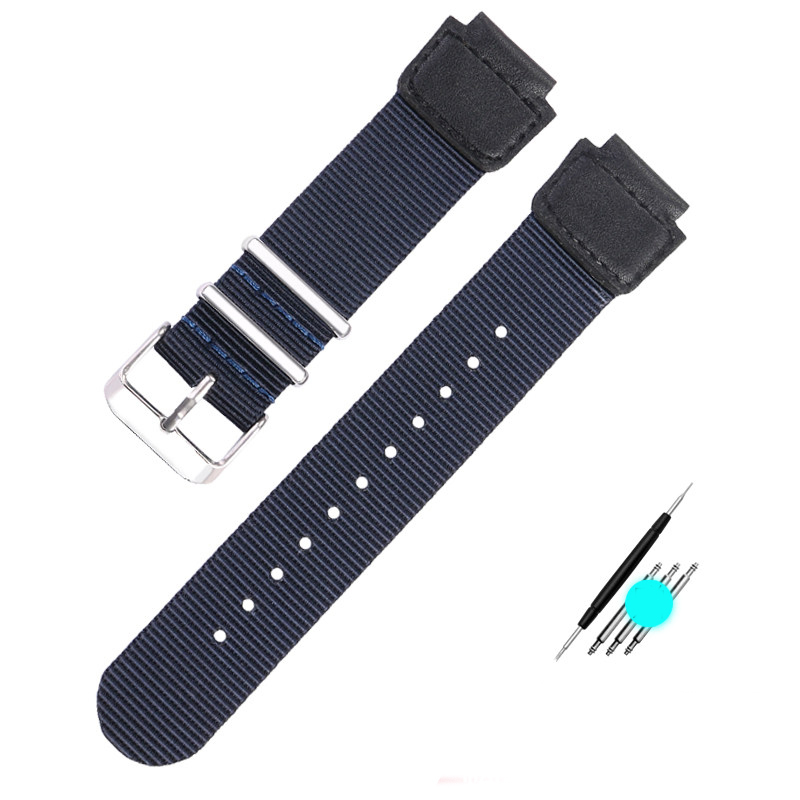 Replacement 18mm Nylon Watch Strap for Casio AE-1200WHB