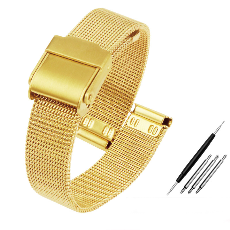 Replacement 18mm Mesh Watch Band for Casio A158/A168/F91W