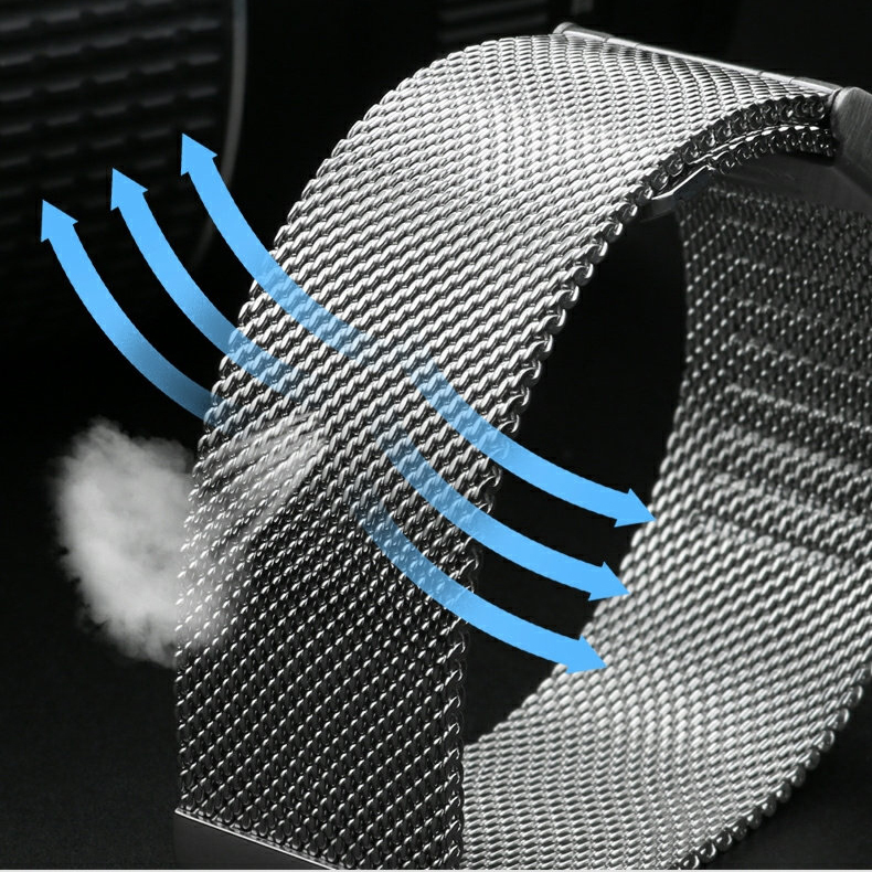 Replacement 18mm Mesh Watch Band for Casio A158/A168/F91W