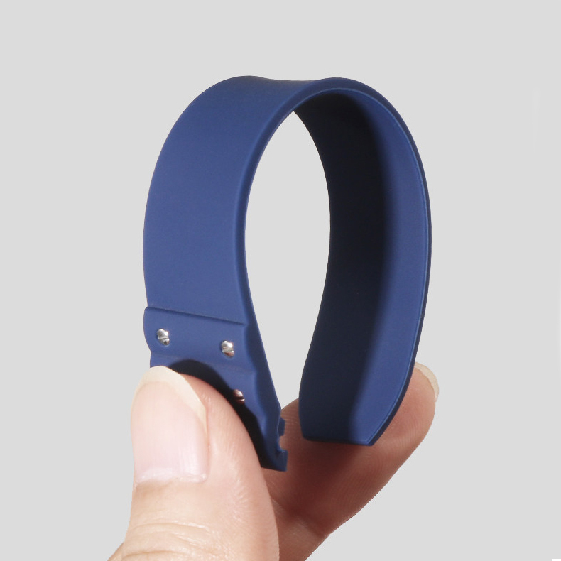 Replacement Blue Rubber Strap for Cartier Santos 100  21mm QuickSwitch Silicone Band