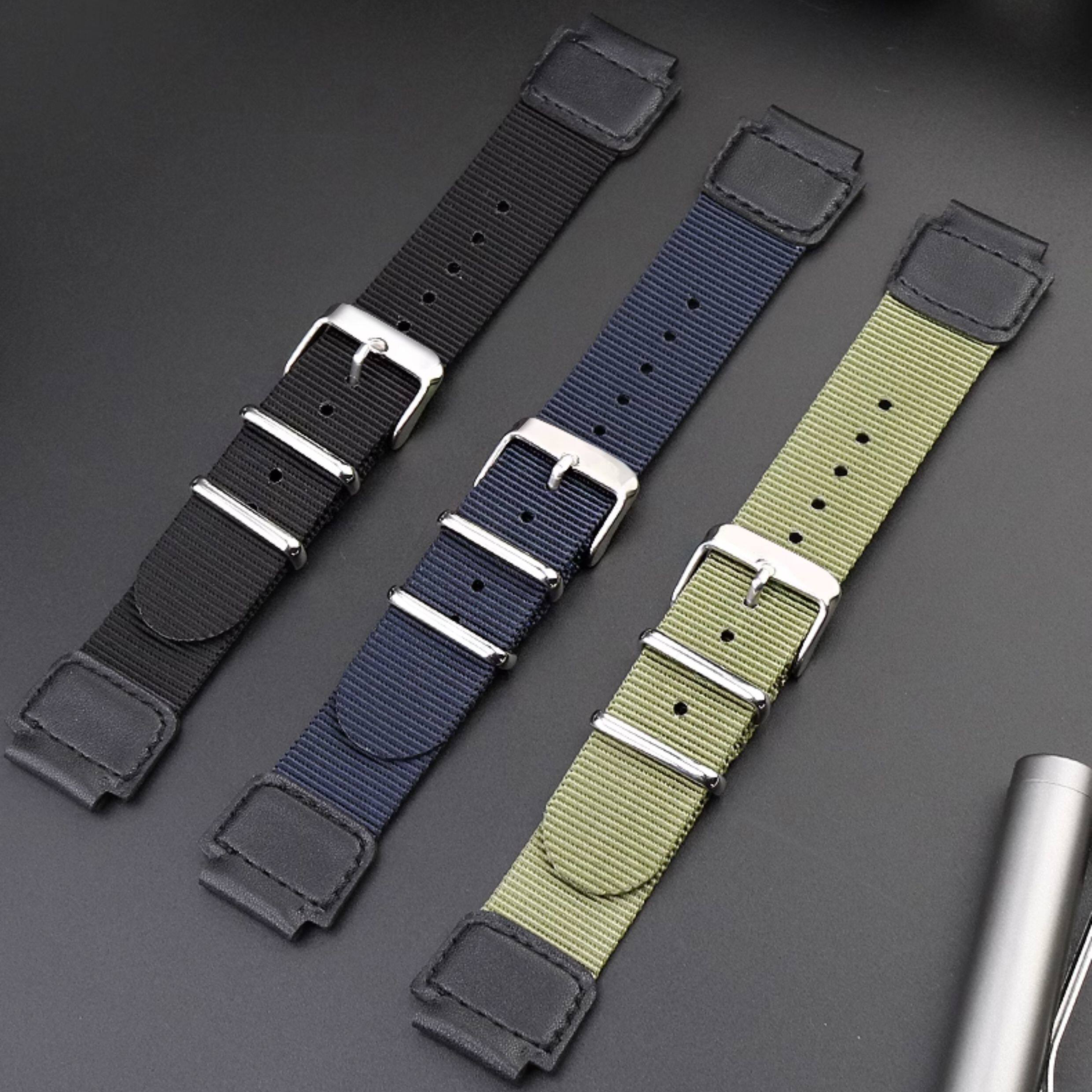 Replacement 18mm Nylon Watch Strap for Casio AE-1200WHB