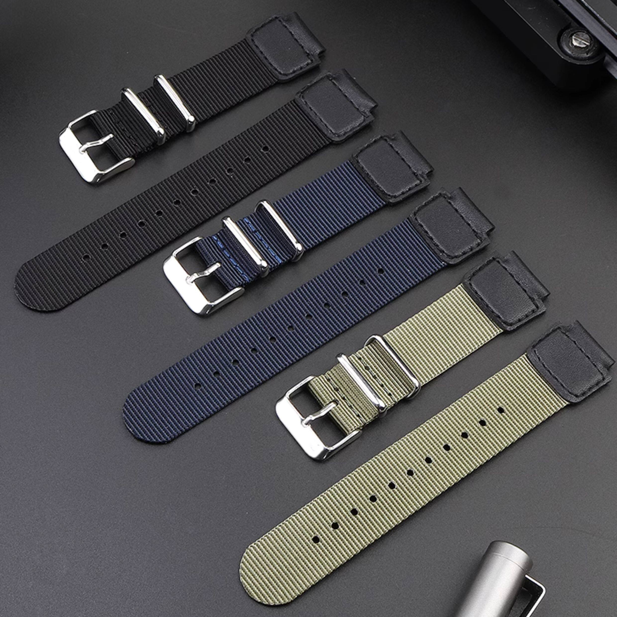 Replacement 18mm Nylon Watch Strap for Casio AE-1200WHB