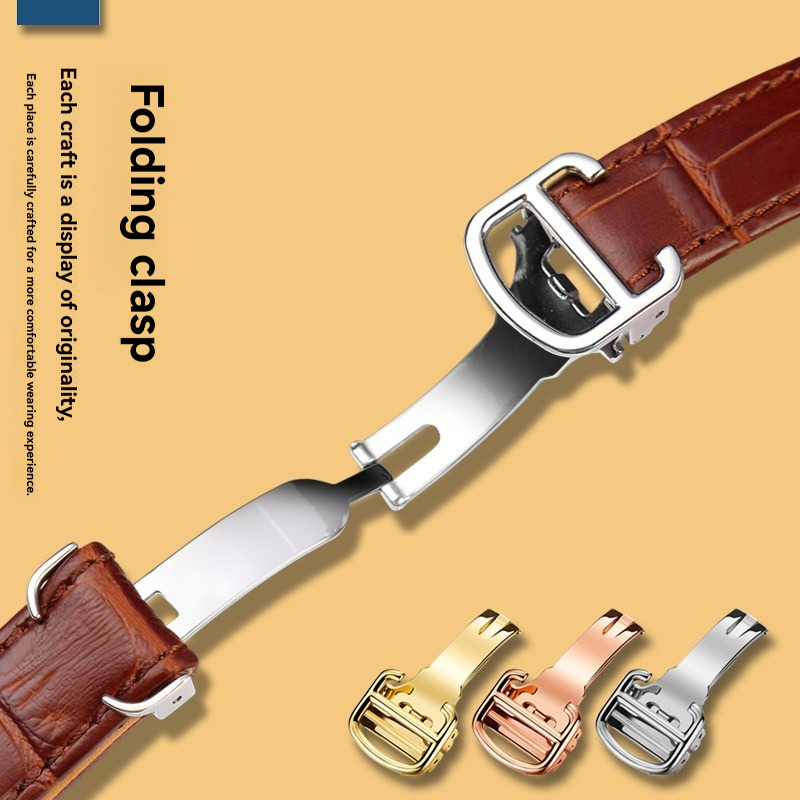 Replacement Genuine Leather Strap for Cartier Tank/Calibre