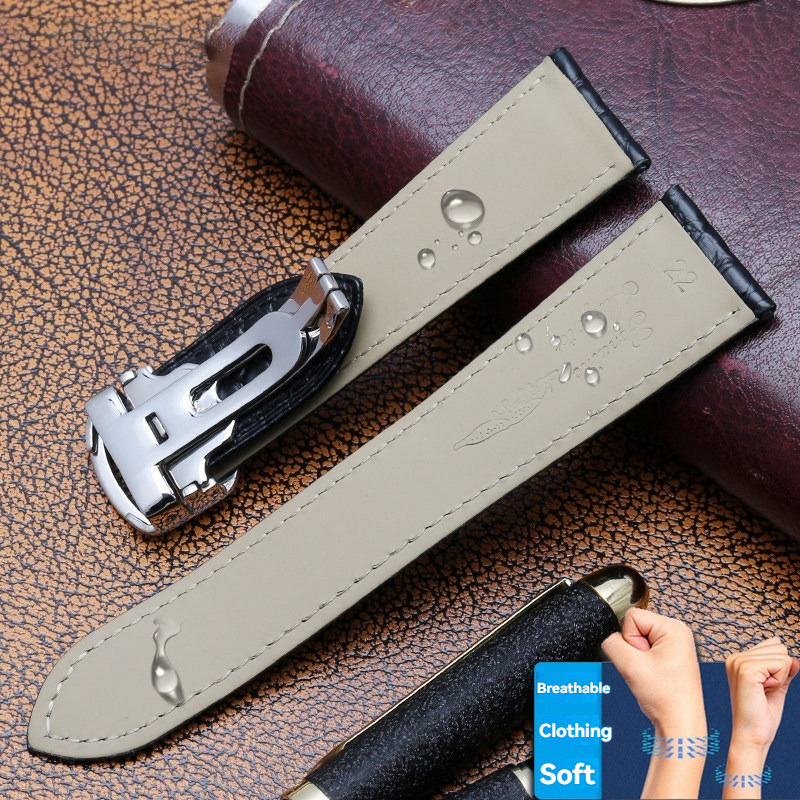 Replacement Genuine Crocodile Leather Strap for Cartier Tank/Santos/Calibre