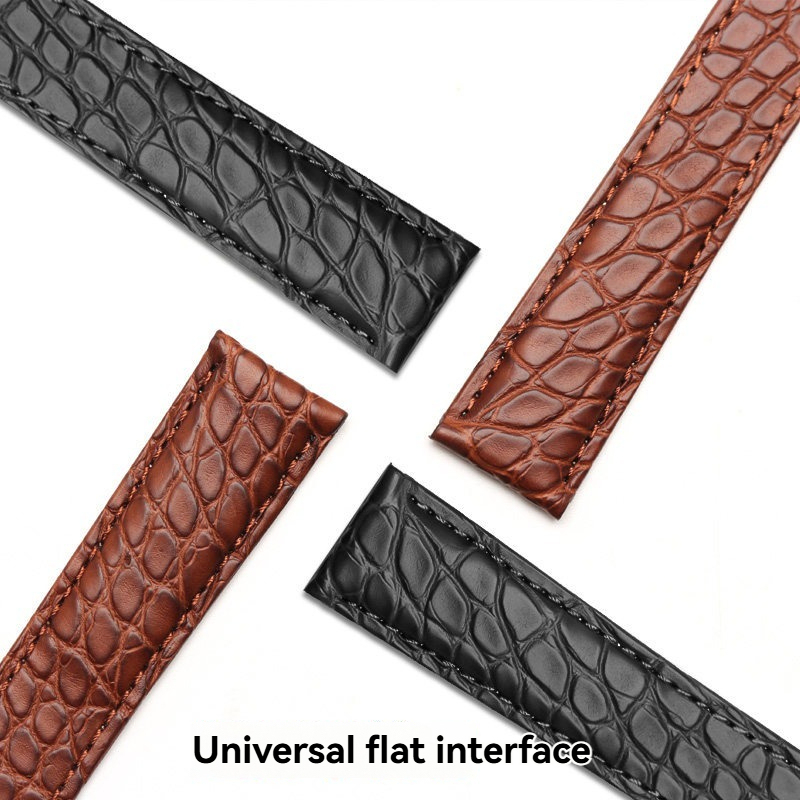 Replacement Genuine Crocodile Leather Strap for Cartier Tank/Santos/Calibre