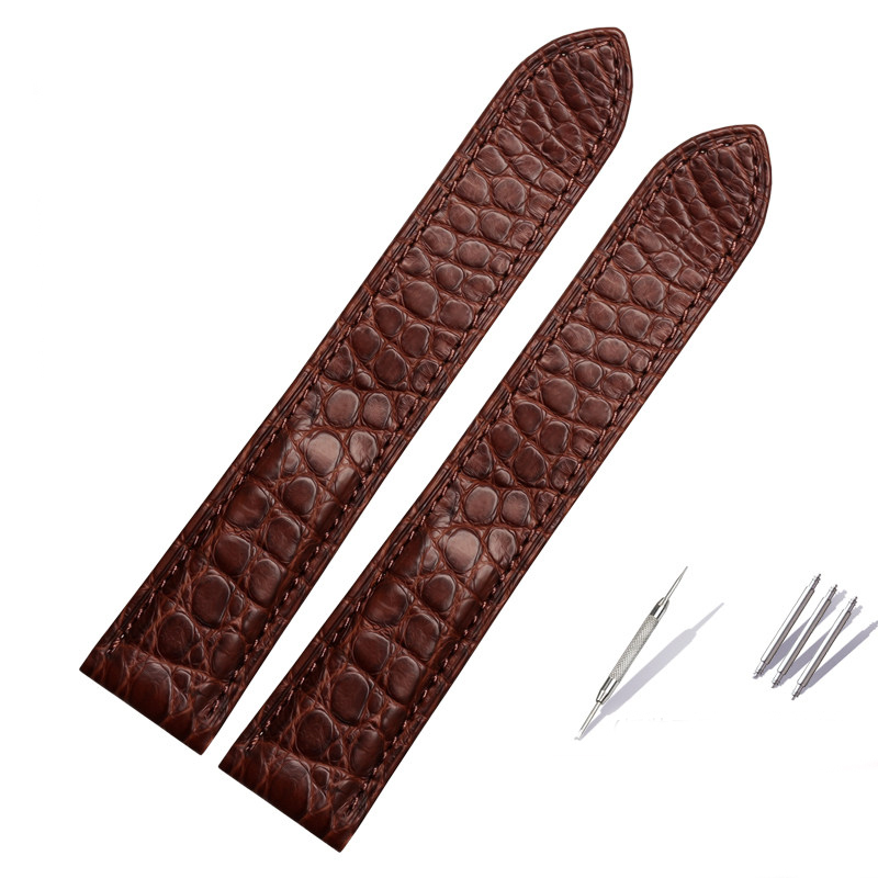 Replacement Genuine Crocodile Leather Strap for Cartier Tank/Santos/Calibre