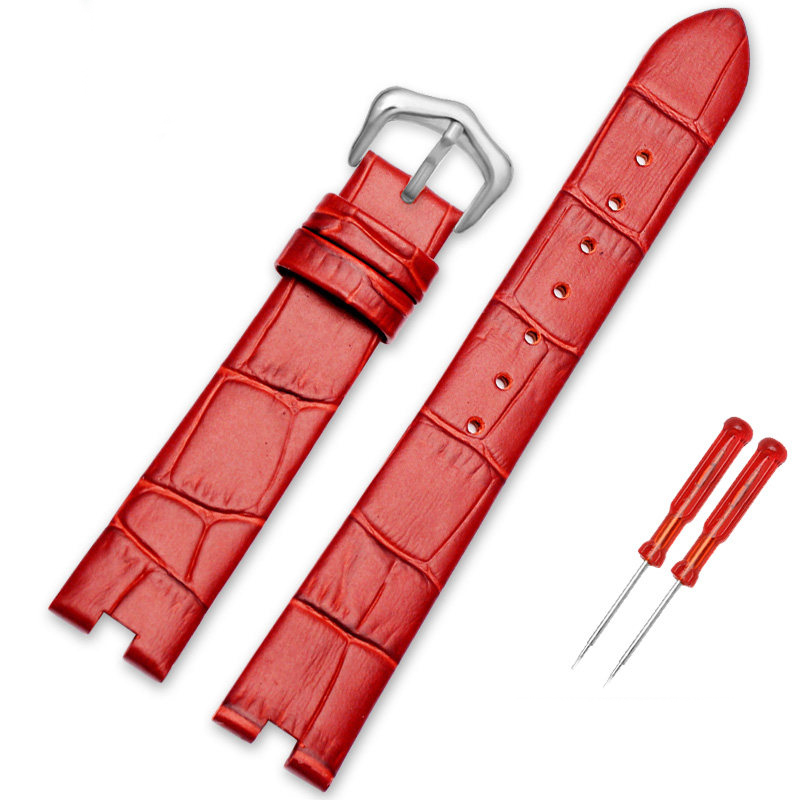 Replacement Red Leather Strap for Cartier Ballon Blanc W4BL0005