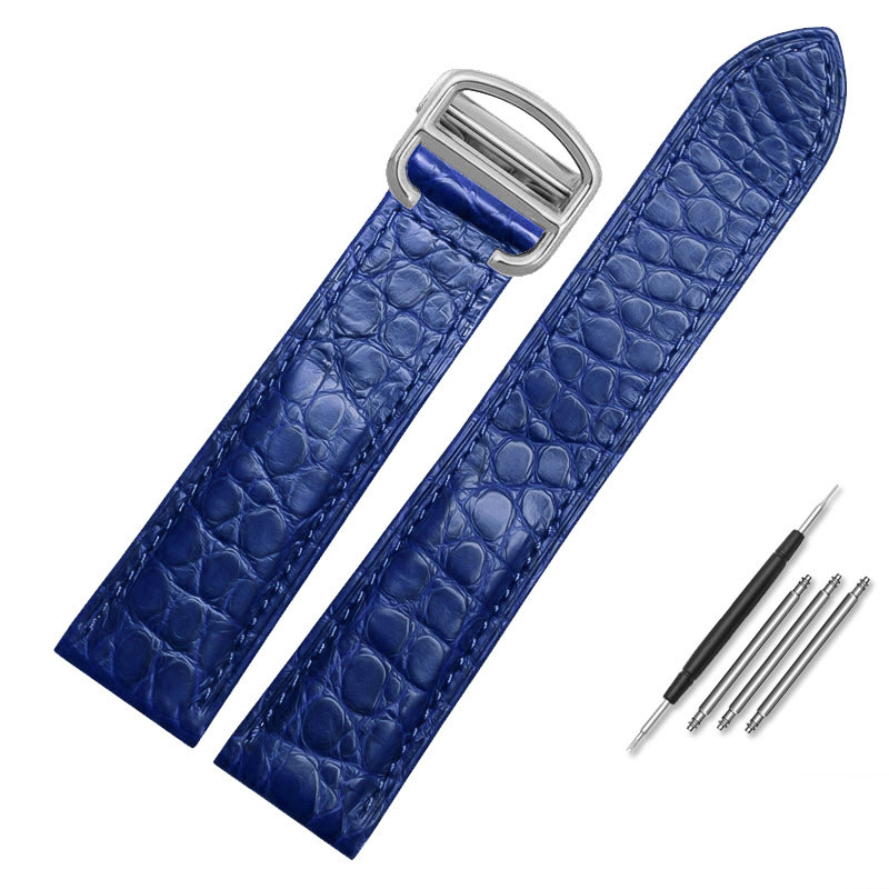 Replacement Genuine Crocodile Leather Strap for Cartier Tank/Santos/Calibre
