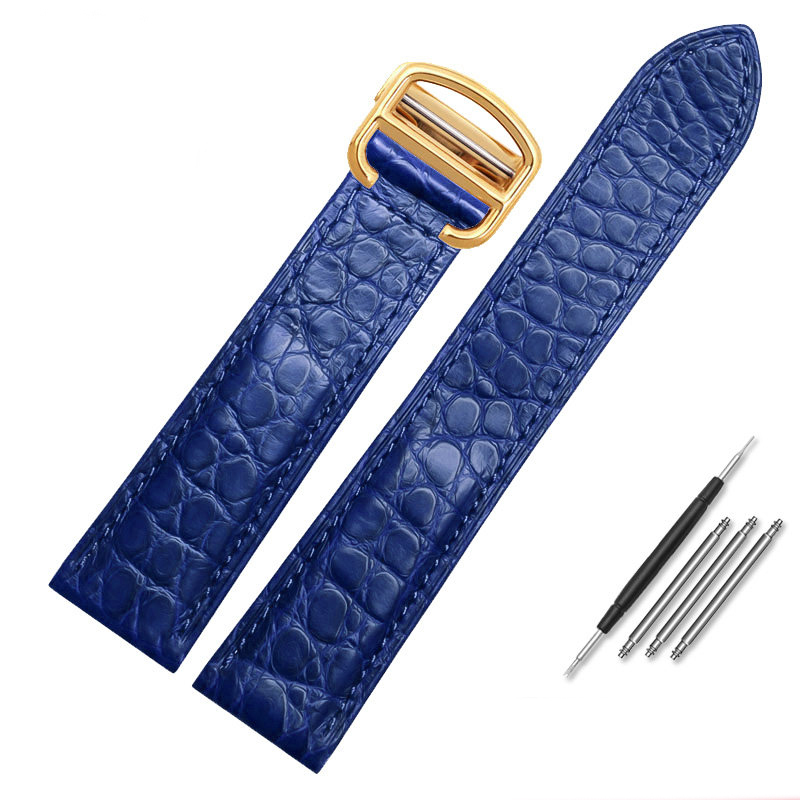 Replacement Genuine Crocodile Leather Strap for Cartier Tank/Santos/Calibre
