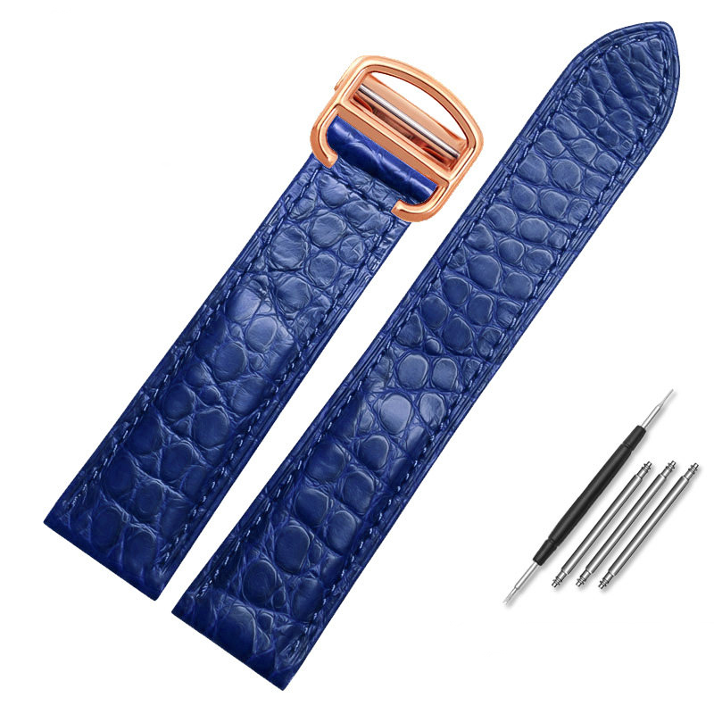 Replacement Genuine Crocodile Leather Strap for Cartier Tank/Santos/Calibre