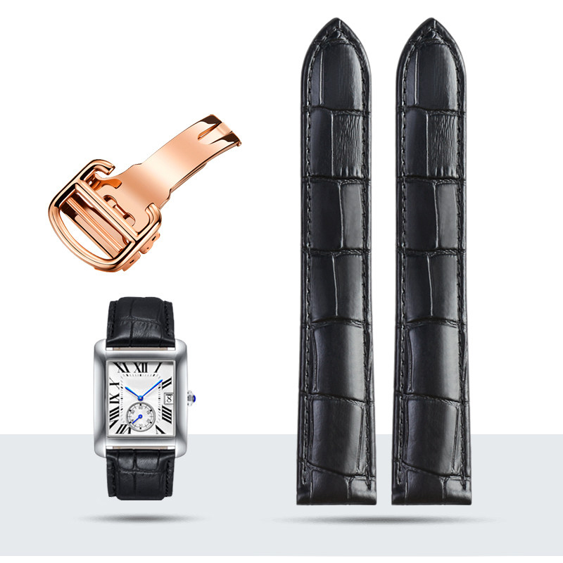 Replacement Genuine Leather Strap for Cartier Tank/Calibre
