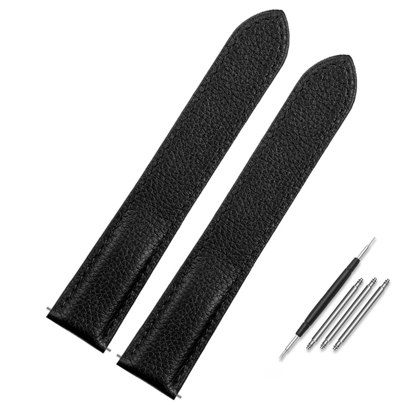 Replacement Genuine Leather Strap for Cartier Tank/Santos/Calibre – Quick Release Calfskin Band