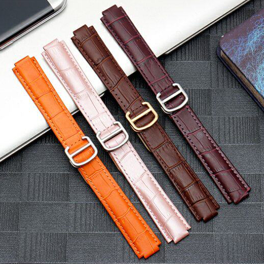 Replacement Blue Leather Strap for Cartier Ballon Bleu – Convex End Calfskin Band