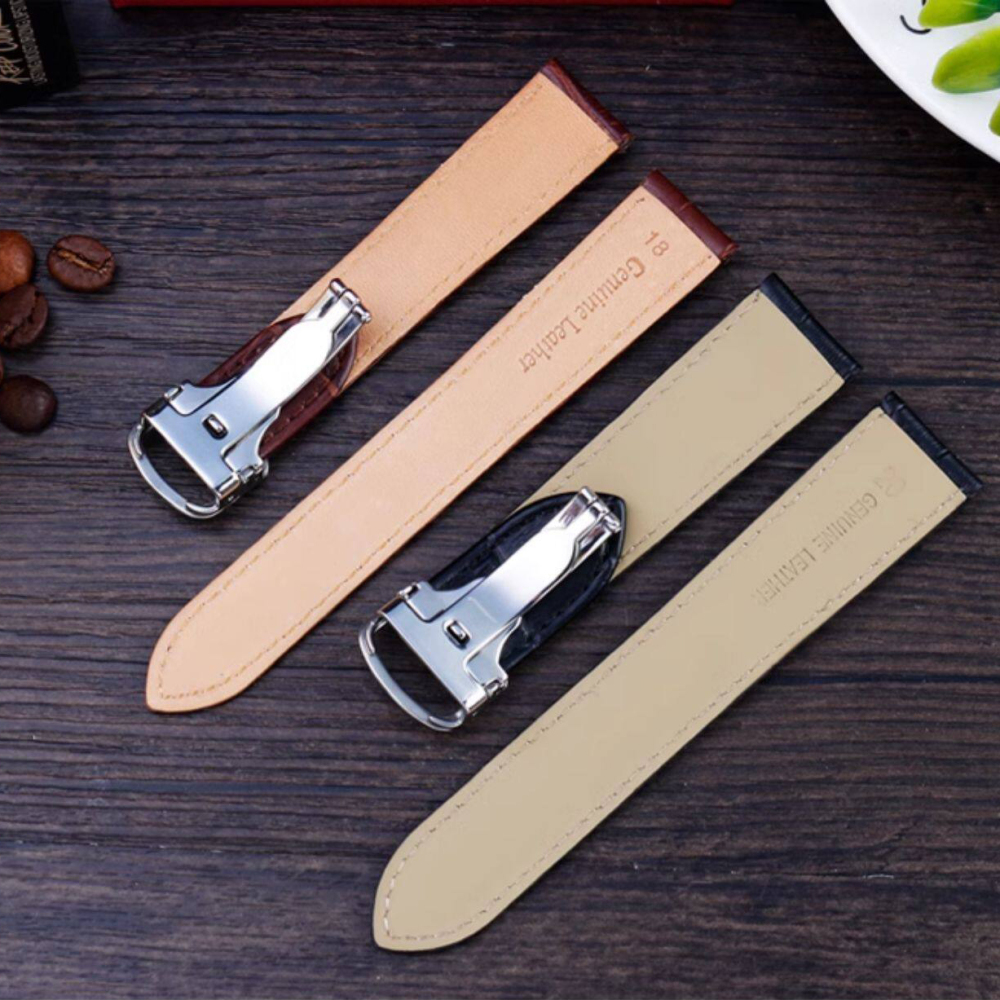 Replacement Genuine Leather Strap for Cartier Tank/Calibre