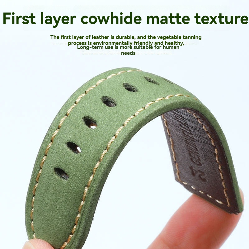 Replacement Vintage Matte Leather Strap for Casio AE1200/A158/F91W
