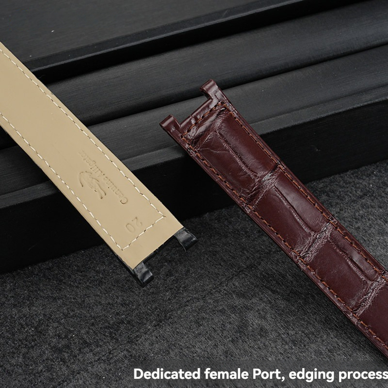 Replacement Genuine Crocodile Leather Strap for Cartier Pasha W3108555