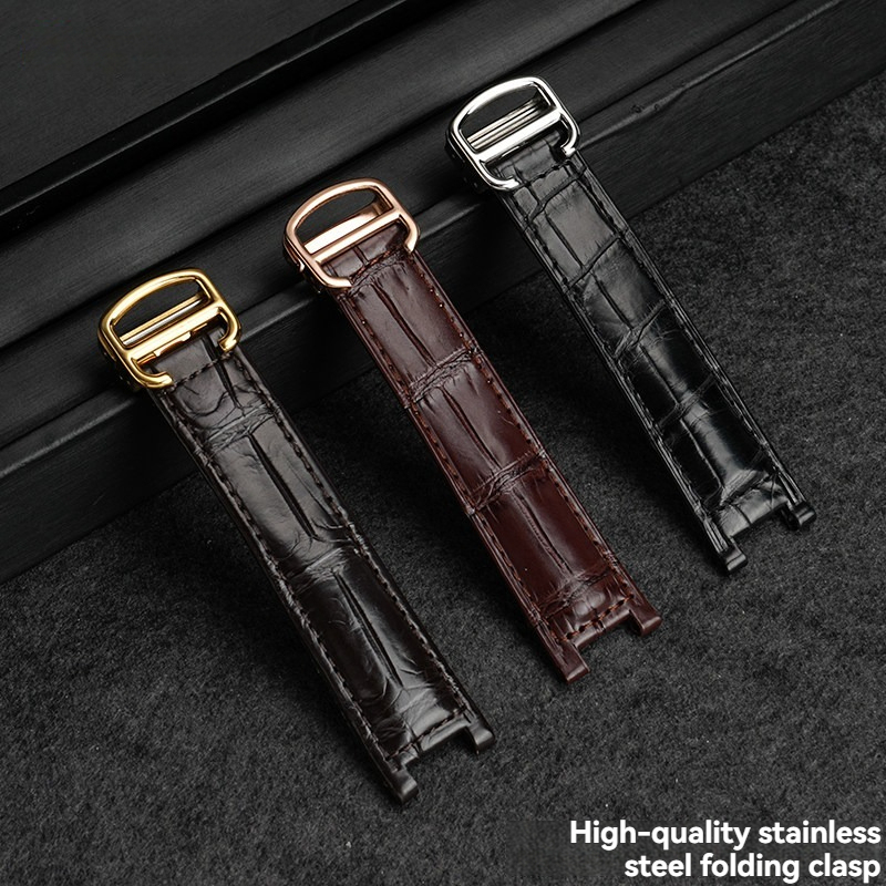 Replacement Genuine Crocodile Leather Strap for Cartier Pasha W3108555