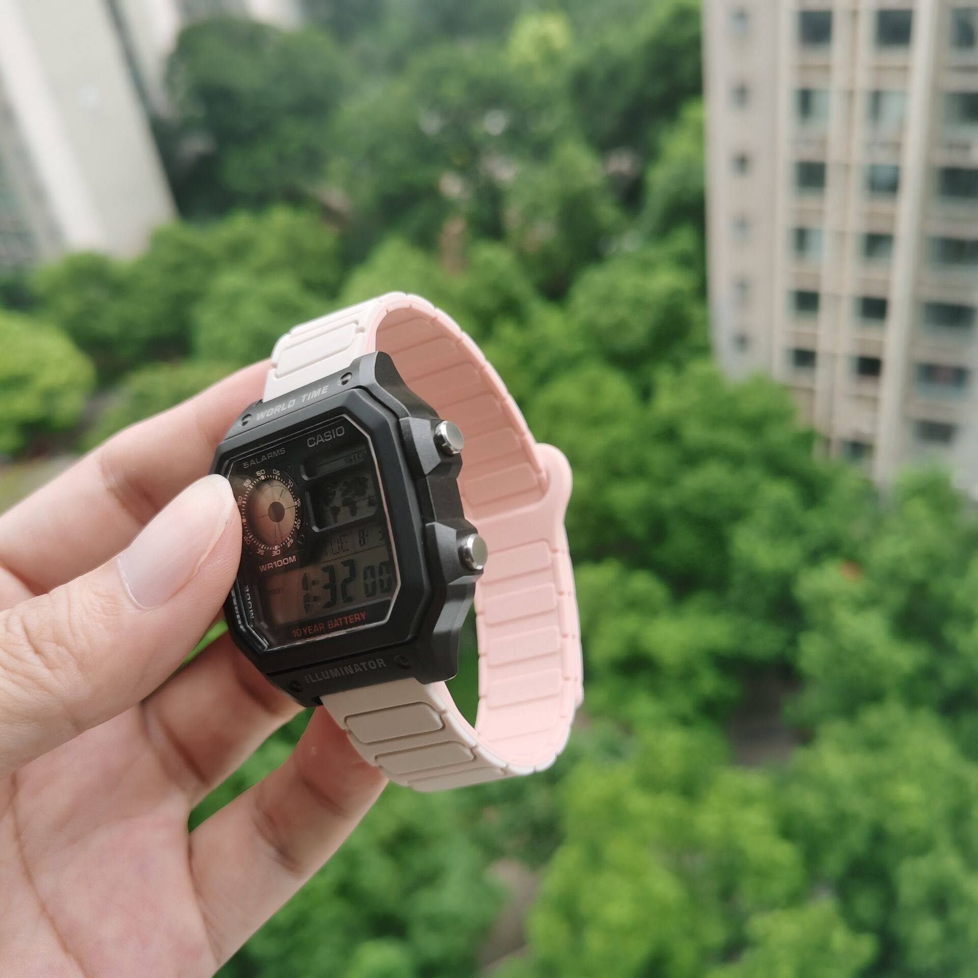 Replacement 18mm Silicone Magnetic Strap for Casio F91W/F94/AE1200/W218/A158