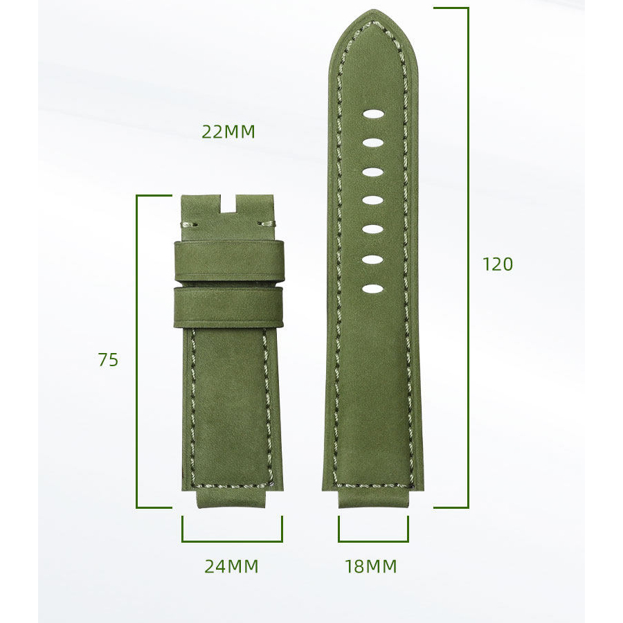 Replacement Vintage Matte Leather Strap for Casio AE1200/A158/F91W