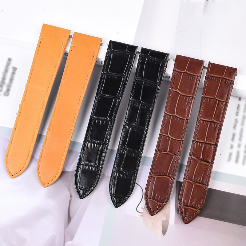 Replacement  Crocodile Leather Strap for Cartier Santos WSSA0009/WSSA0013