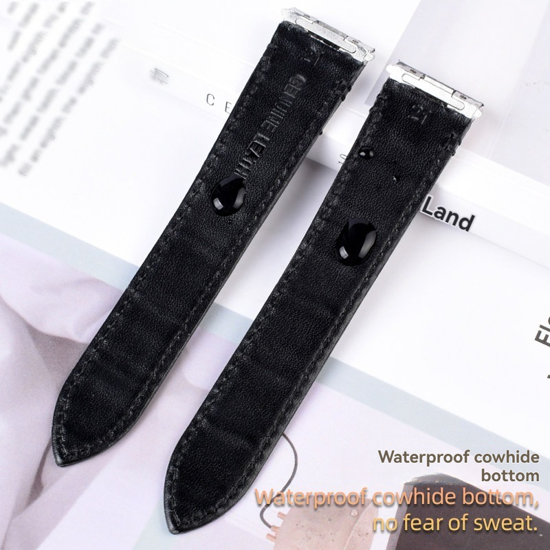 Replacement  Crocodile Leather Strap for Cartier Santos WSSA0009/WSSA0013