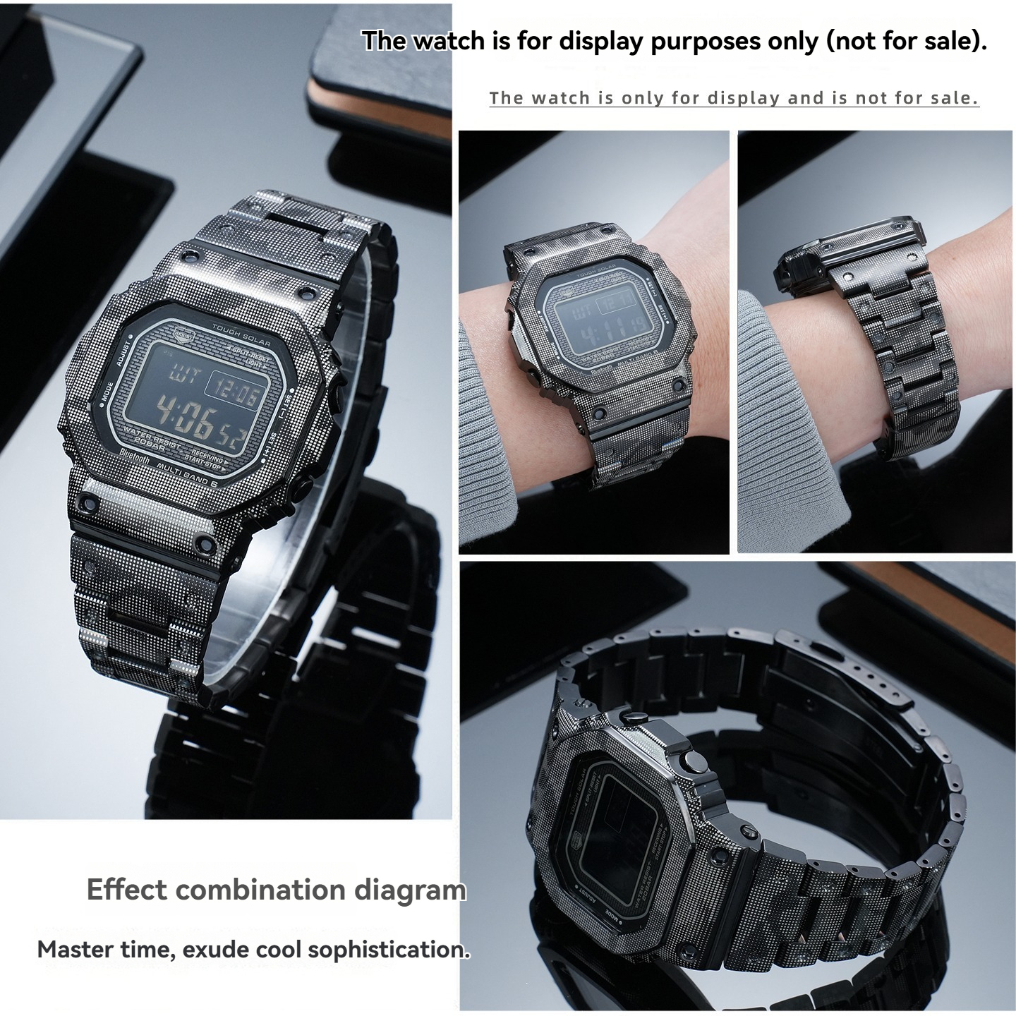 Replacement Stainless Steel Camo Mod Kit for Casio GMW-B5000