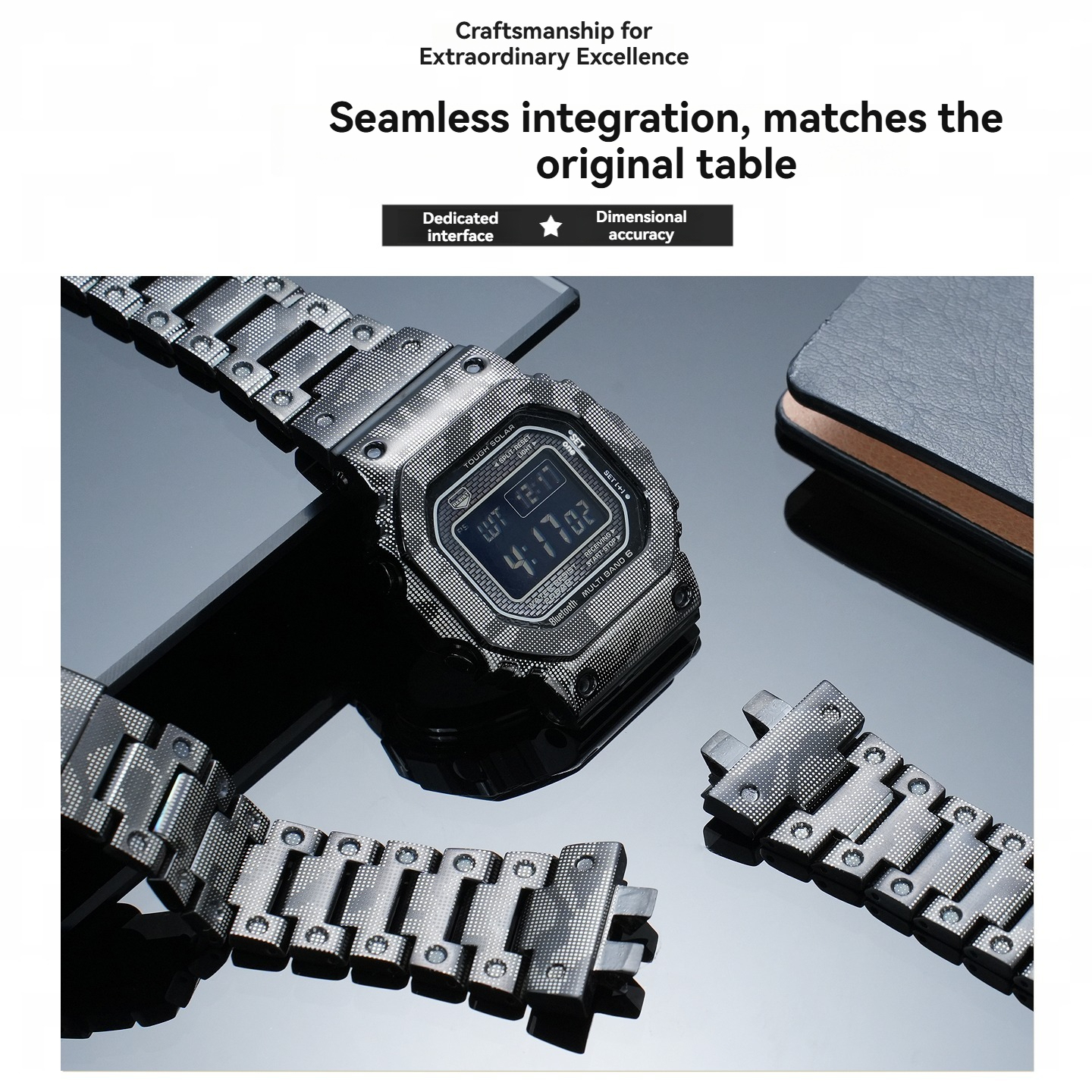 Replacement Stainless Steel Camo Mod Kit for Casio GMW-B5000