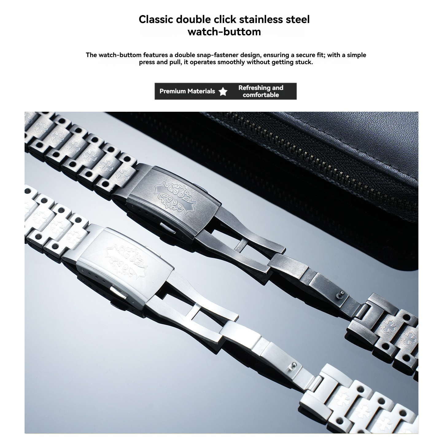 Replacement Stainless Steel Chrome Hearts Style Mod Kit for Casio DW5600/GW5000/GWM5610
