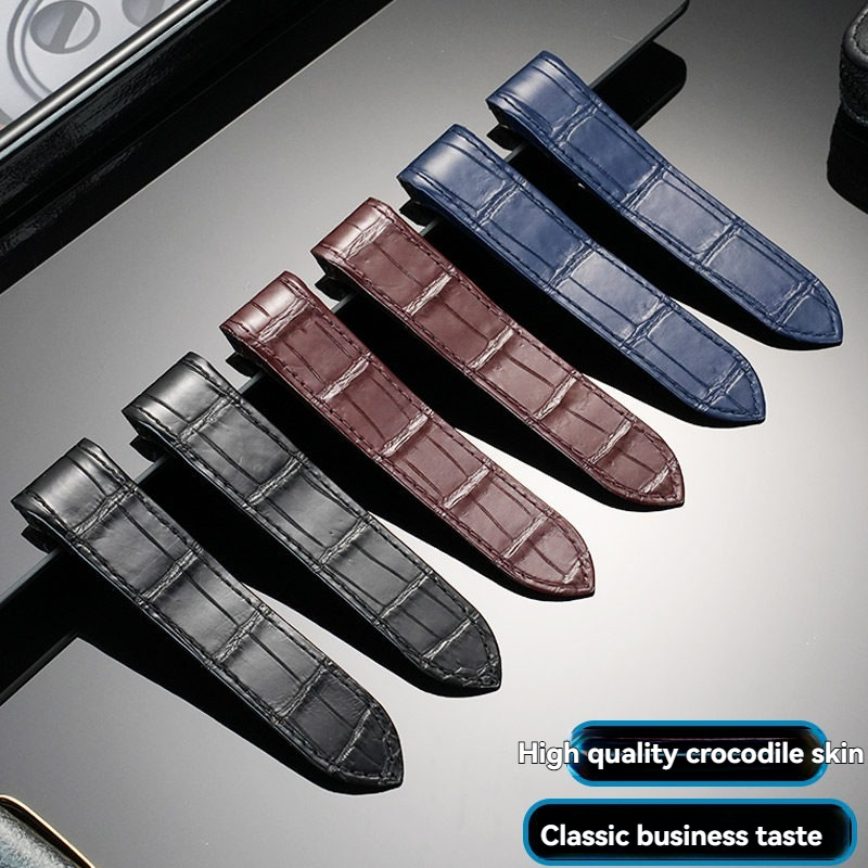 Replacement Genuine Crocodile Leather Strap for Cartier Santos 100 – 20/23mm