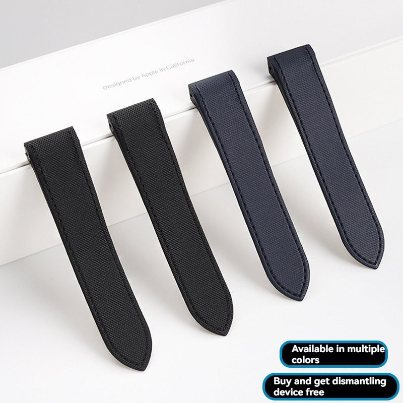 Replacement Nylon Texture Strap for Cartier Santos 100