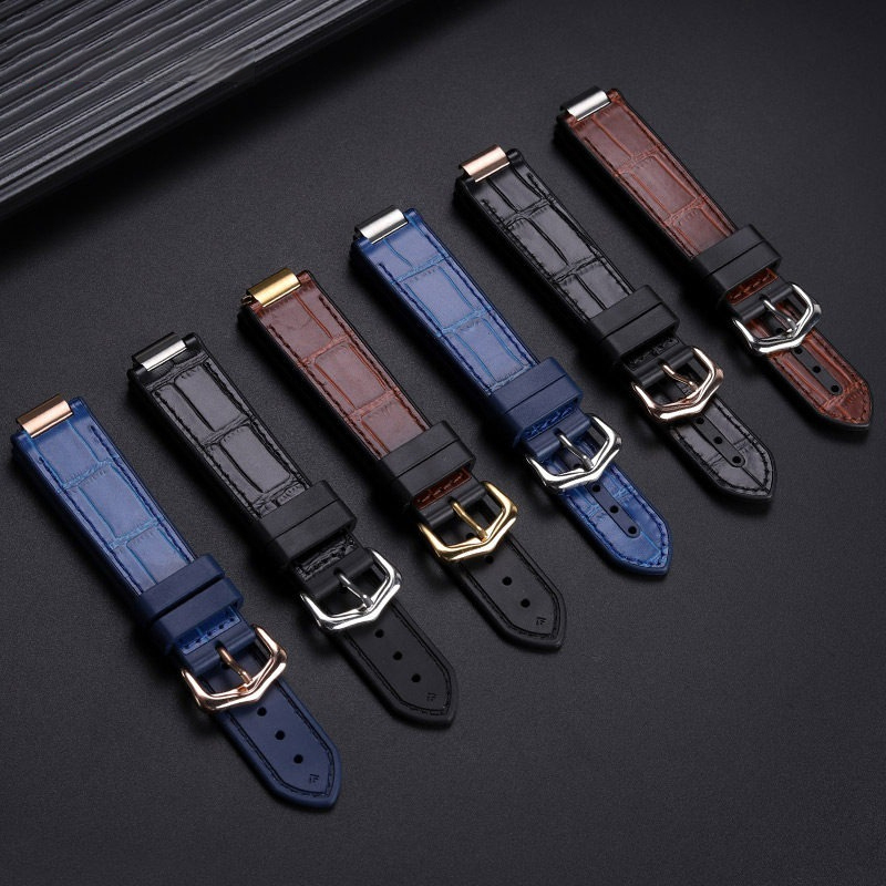 Replacement Rubber or Leather Strap for Cartier Ballon Bleu