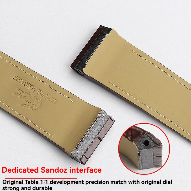 Replacement Genuine Crocodile Leather Strap for Cartier Santos 100 – 20/23mm
