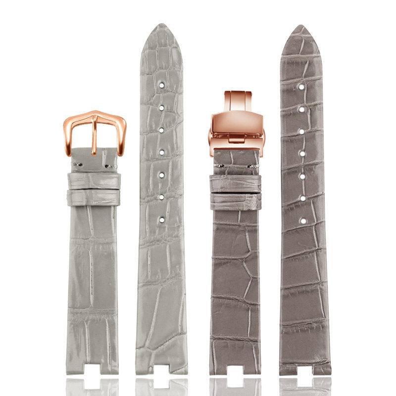Replacement Notched Crocodile Leather Strap for Cartier Ballon Blanc W4BL0003/WJBL0006/WJBL0005