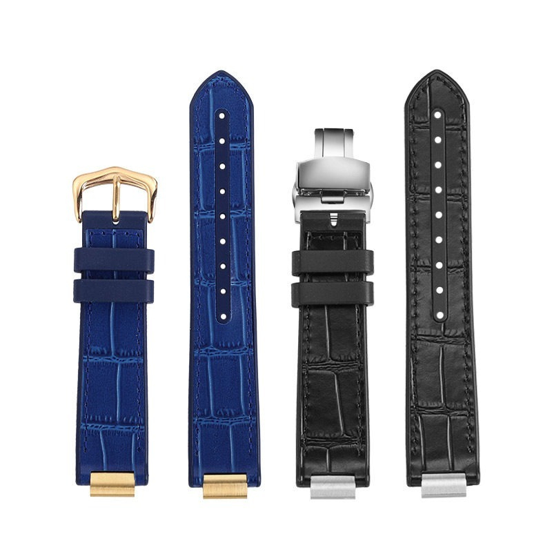 Replacement Rubber or Leather Strap for Cartier Ballon Bleu
