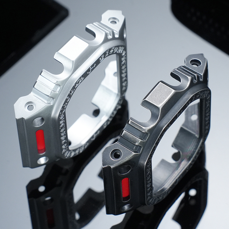 Replacement Stainless Steel Chrome Hearts Style Mod Kit for Casio DW5600/GW5000/GWM5610