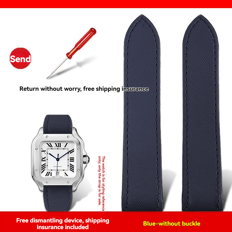 Replacement Nylon Texture Strap for Cartier Santos 100