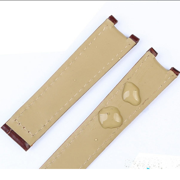 Replacement Blue Notched Leather Strap for Cartier Pasha