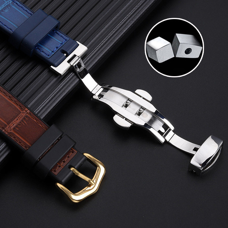 Replacement Rubber or Leather Strap for Cartier Ballon Bleu