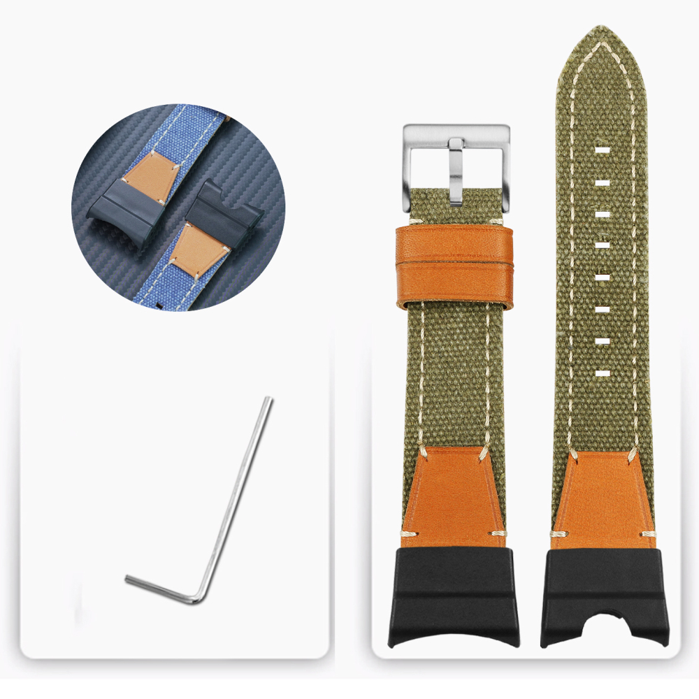 Replacement Nylon & Leather Strap for Casio GG-B100 Mudmaster
